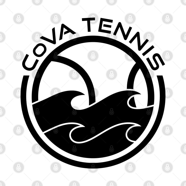 CoVA Tennis - Coastal Virginia Tennis Ball and Beach Waves Logo Design by CoVA Tennis