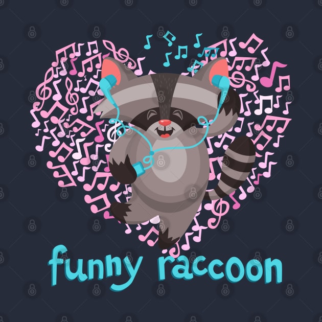 Funny Raccoon by Mako Design 