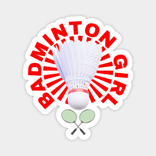 Badminton Girl - Badminton Player Magnet