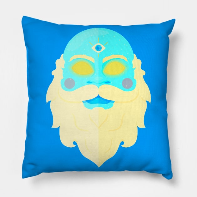 Santa Cosmos Pillow by BadOdds