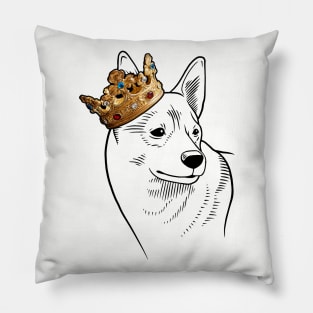 Norwegian Lundehund Dog King Queen Wearing Crown Pillow