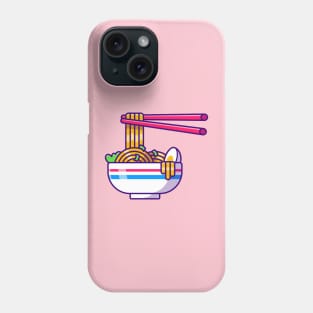 Noodle Egg With Chopstick Cartoon Phone Case