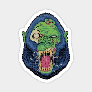 Awesome Zombie Gorilla Head Magnet