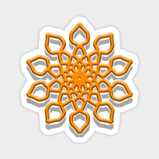 Orange Effects Mandala Magnet