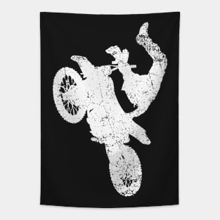 Motocross Aerial Stunt Rider Tapestry