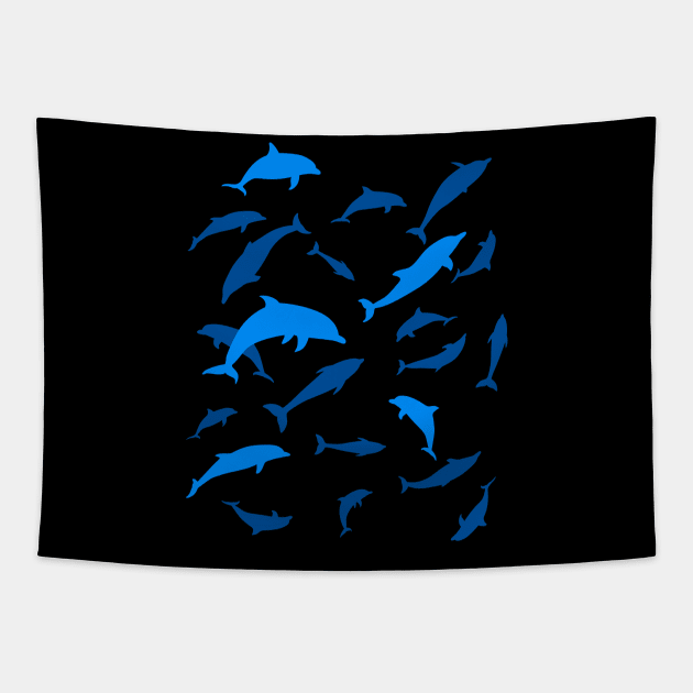 Dolphin pattern Tapestry by albertocubatas