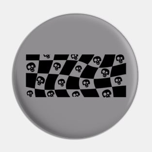 Skull Checkers Pin