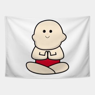 International yoga day with cute baby character Tapestry