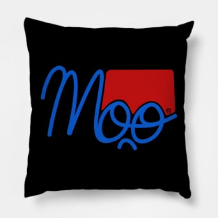 Moo1 red & blue logo left pectoral Pillow