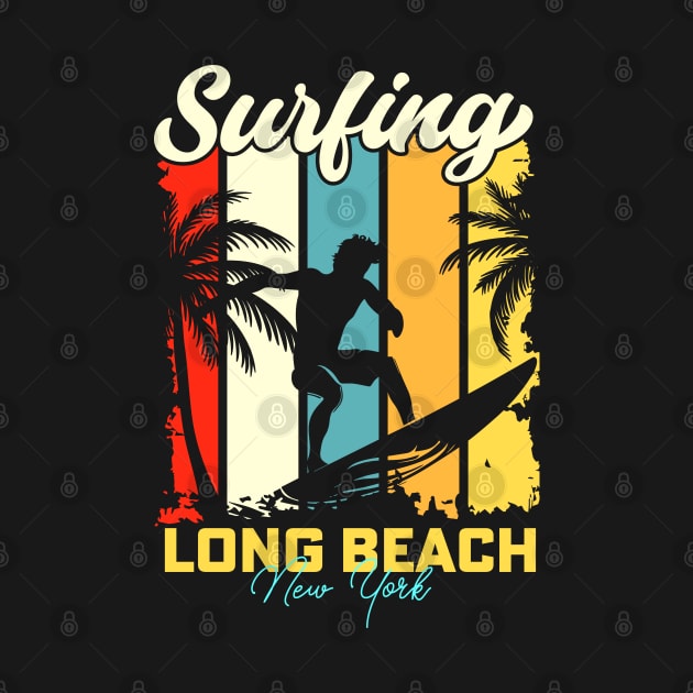 Surfing | Long Beach, New York by T-shirt US