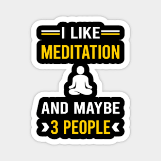 3 People Meditation Meditate Meditating Mindfulness Magnet