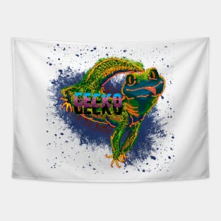 neon gecko Tapestry