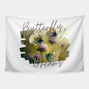 Rainy Butterfly Dreams Tapestry