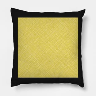 Timothy in Yellow Cross Hatching Pillow