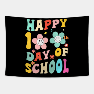 Happy 100 Days Of School Groovy 100Th Day School Teacher Kid Tapestry