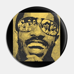 Stevie Wonder Halftone Pin