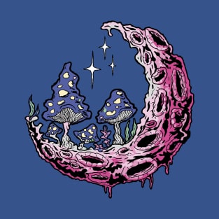 Cottagecore Aesthetic Moon Mushrooms Magic T-Shirt