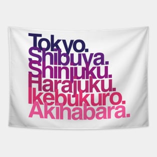 Tokyo Districts (purple) Tapestry