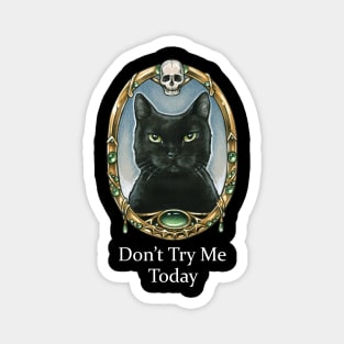 Don't Try Me Today - Black Cats Magnet