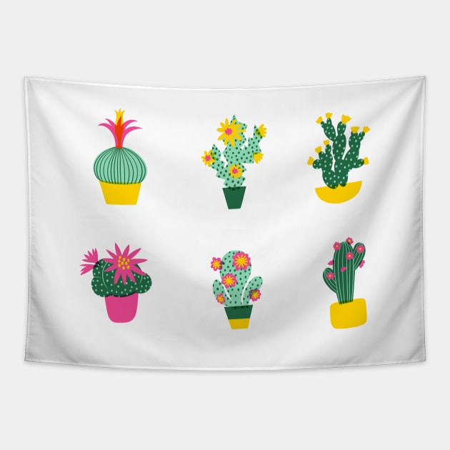 Cactuses Tapestry by Catprint