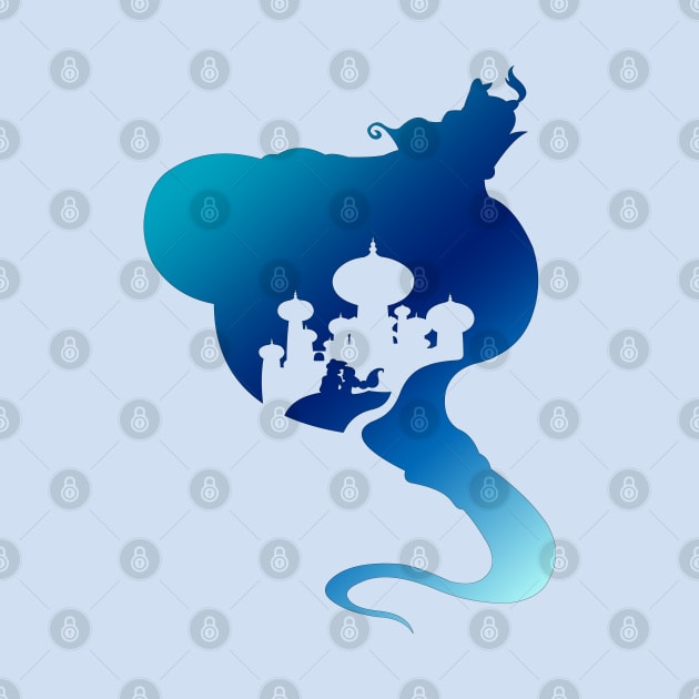 Aladdin Silhouette Blue by Nykos