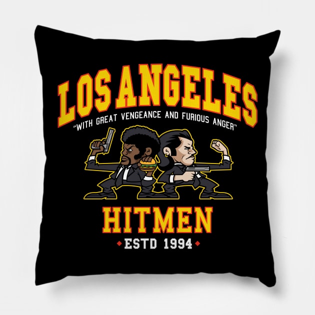 Los Angeles Hitmen (Collab with GoodIdeaRyan) Pillow by demonigote