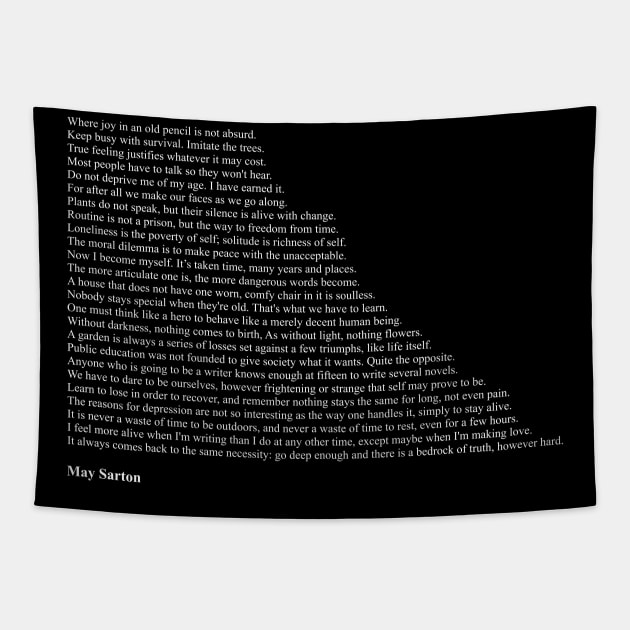 May Sarton Quotes Tapestry by qqqueiru