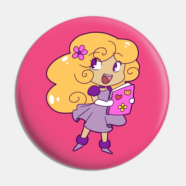 Curly Blonde Girl Pin by saradaboru