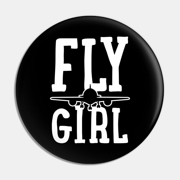 Pilot Girl Airplane Aviation Pin by CreativeGiftShop