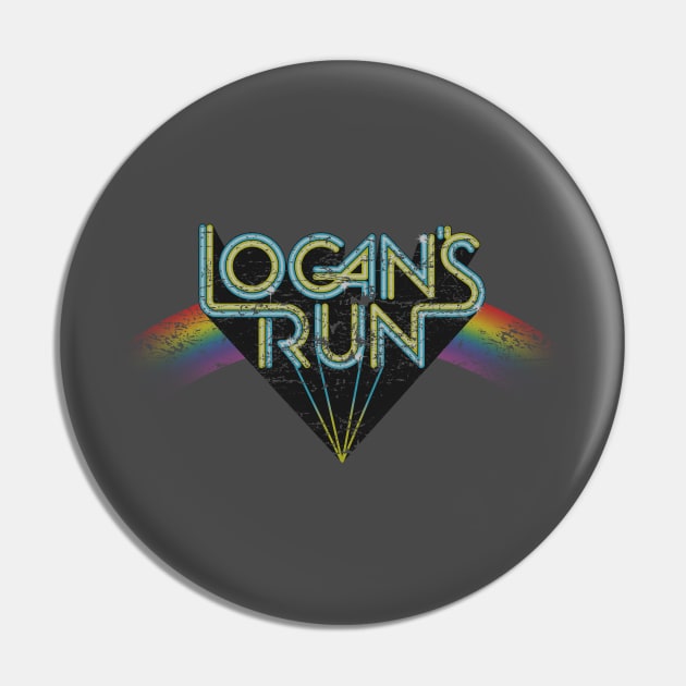 Logan's Run Logo (aged and weathered) Pin by GraphicGibbon