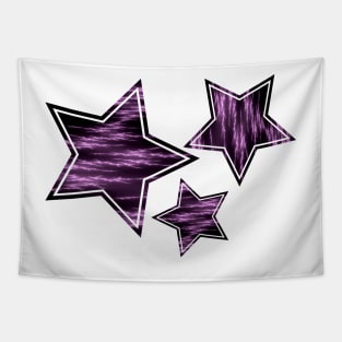 Purple Lightening Fractal Art Tapestry