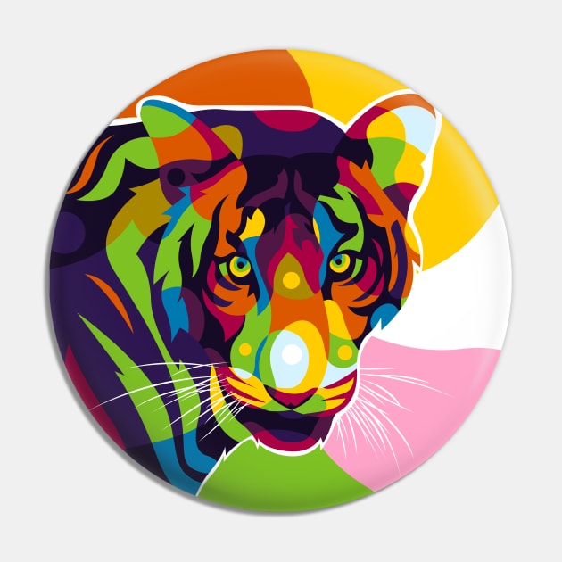 The Bengal Colorful Inside Pin by wpaprint