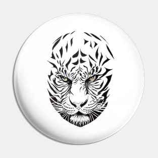 Tiger Wild Animal Nature Illustration Art Tattoo Pin