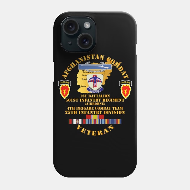 Afghanistan - Vet - 1st Bn 501st -4th BCT 25th ID w AFGHAN SVC Phone Case by twix123844