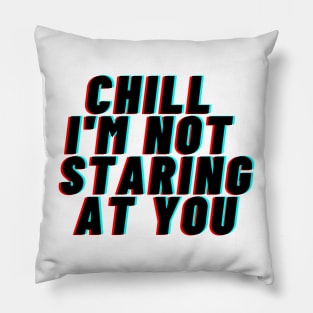 Funny Gym For Men Workout Chill Im Not Staring At You Pillow