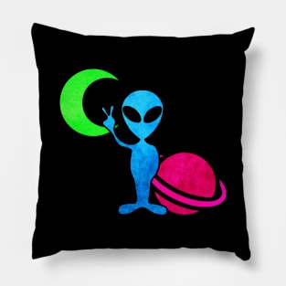 Alien in Space Pillow