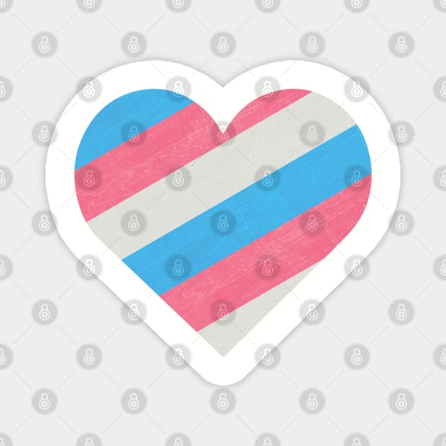 Transgender Pride Heart Magnet by juniperandspruce