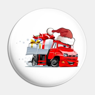 Cartoon christmas truck Pin