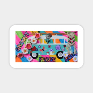 Hippie Life Mixed Media Magnet