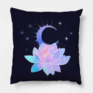 moon lotus flower Pillow