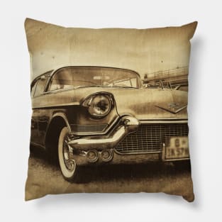 1957 Cadillac, vintage Pillow