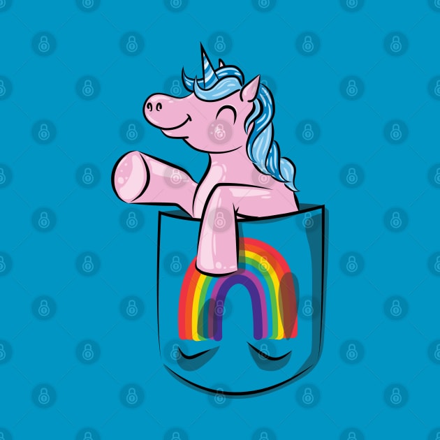 Cotton Candy Pocket Unicorn by deancoledesign