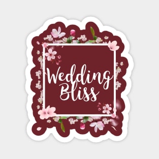 Wedding Bliss Pink Flowers Magnet