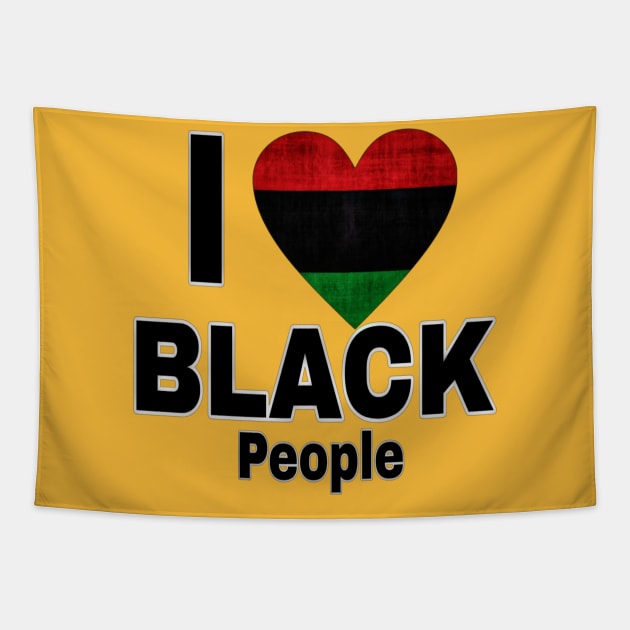 I Love 🖤 Black People - Sticker - Double-sided Tapestry by SubversiveWare