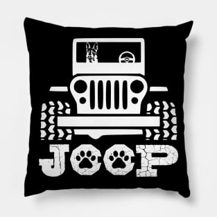 German Shepherd T-Shirt, Riding On Jeep Dog Lover Gift Men Women Pillow