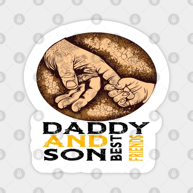 daddy and son best friends Magnet by TOPTshirt