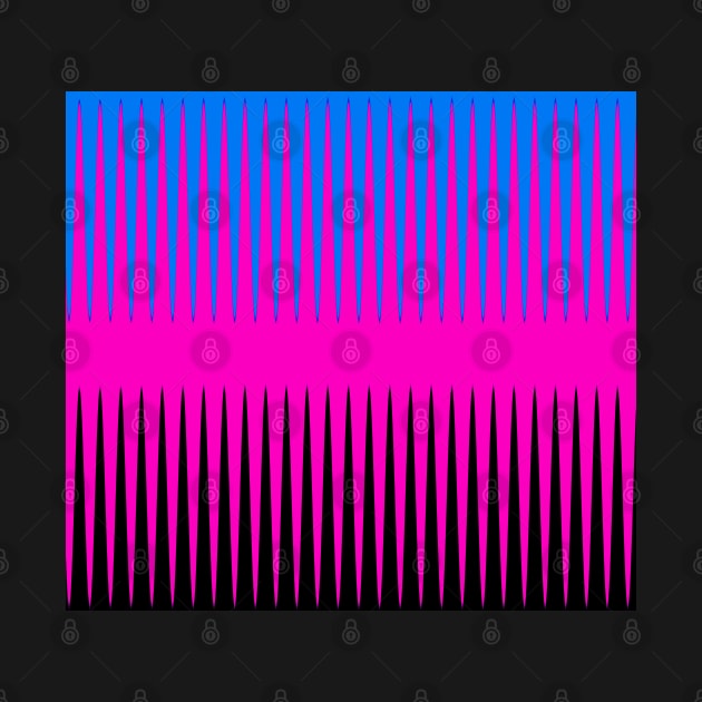 Wave Design Pink Blue and Black by BlakCircleGirl