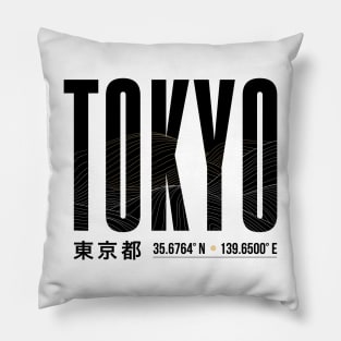 TOKYO Japanese Style Design |  東京都  GPS Coordinates Pillow