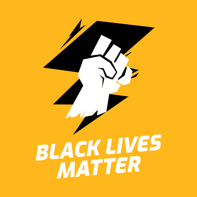 Black Lives Matter Lightning clenched fist by InkyArt