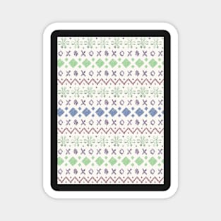 Fairisle pattern - Green & Blue Magnet